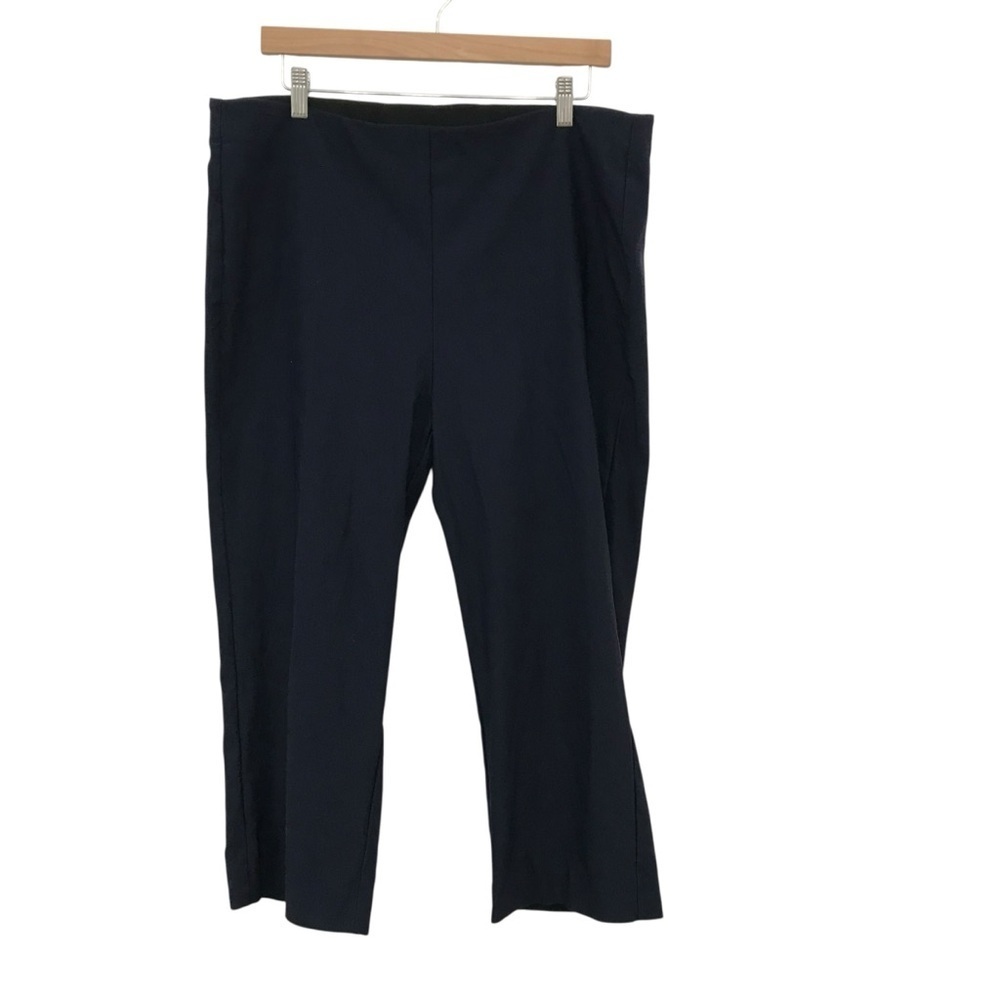 Chico's 3 Navy Blue Stretch Ankle Pants Pull On Womens Size 16